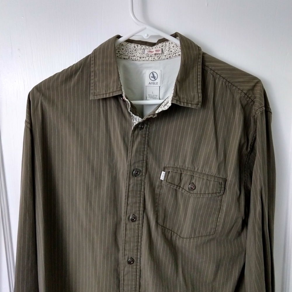 Aigle Button Down Pinstripe Shirt